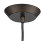 HomeRoots Narrow Hanging Light With Glass Studs in Bronze Finish