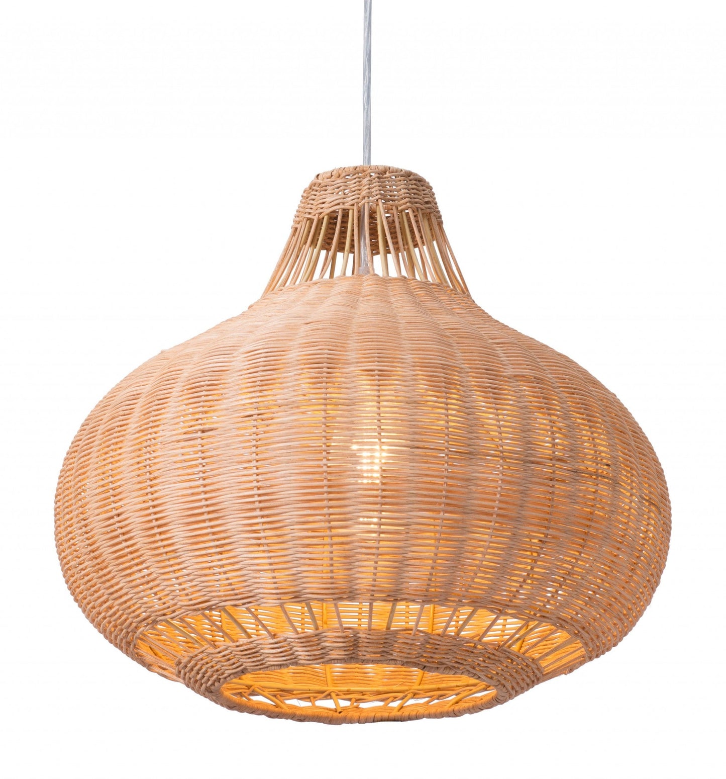 HomeRoots Native Ceiling Lamp With Natural Finish