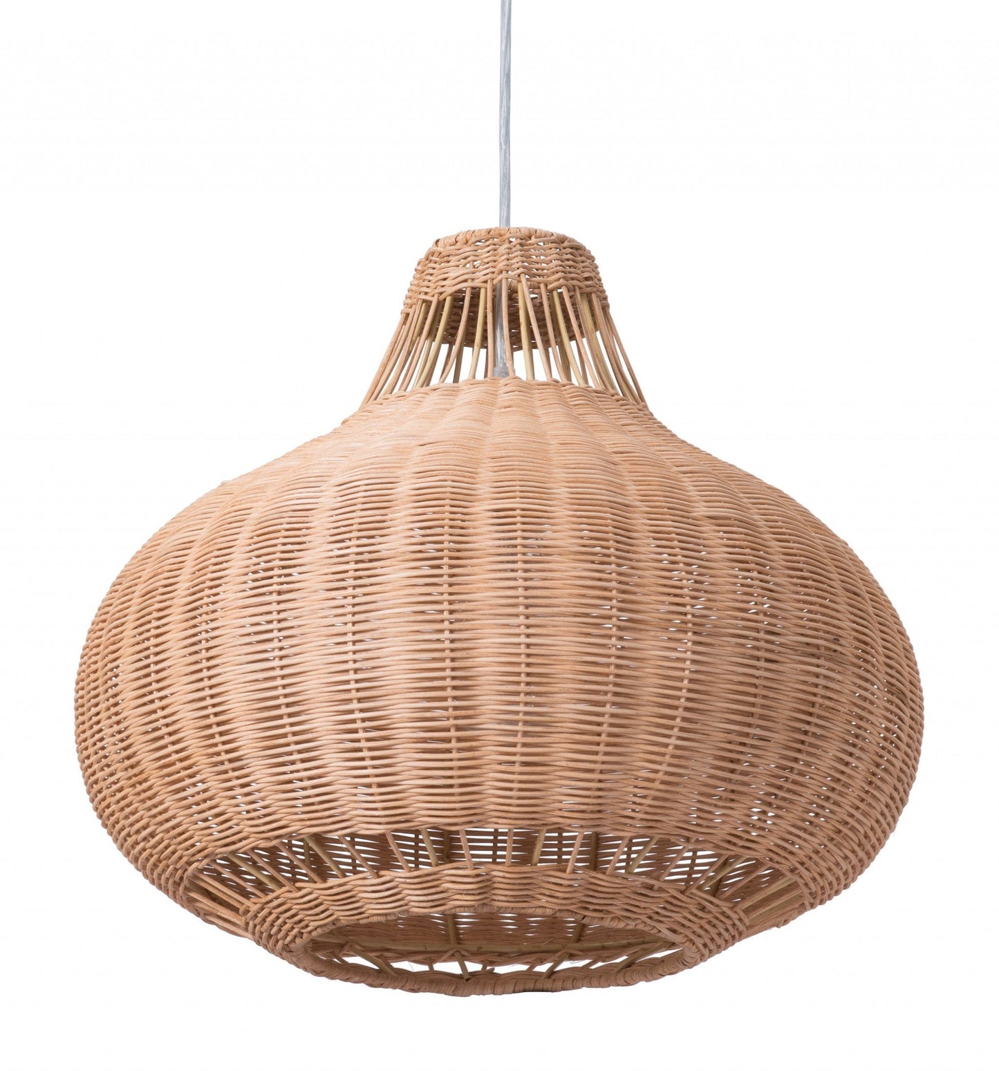 HomeRoots Native Ceiling Lamp With Natural Finish