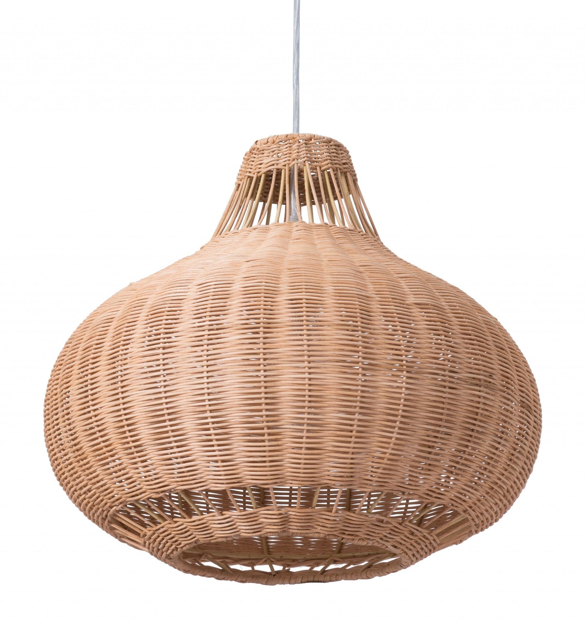 HomeRoots Native Ceiling Lamp With Natural Finish