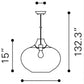 HomeRoots Native Ceiling Lamp With Natural Finish