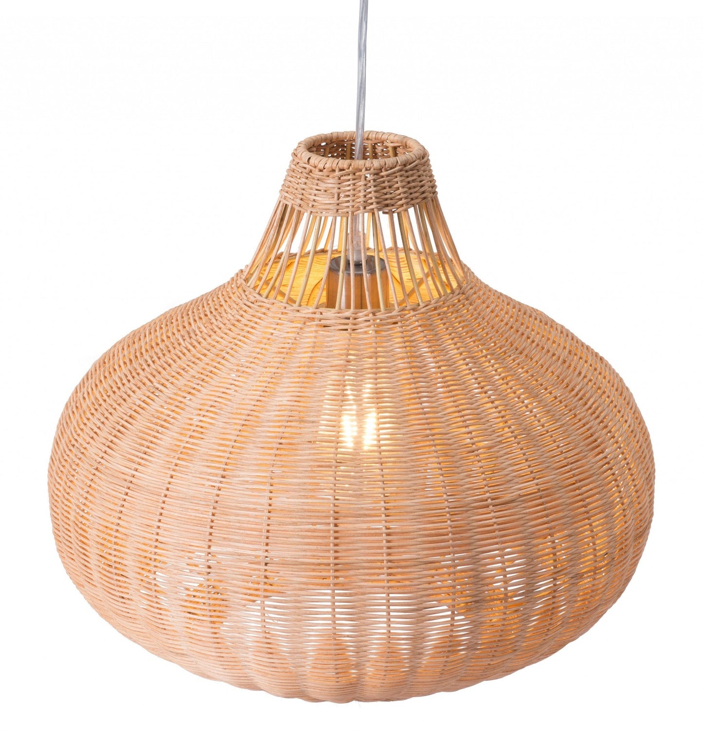 HomeRoots Native Ceiling Lamp With Natural Finish