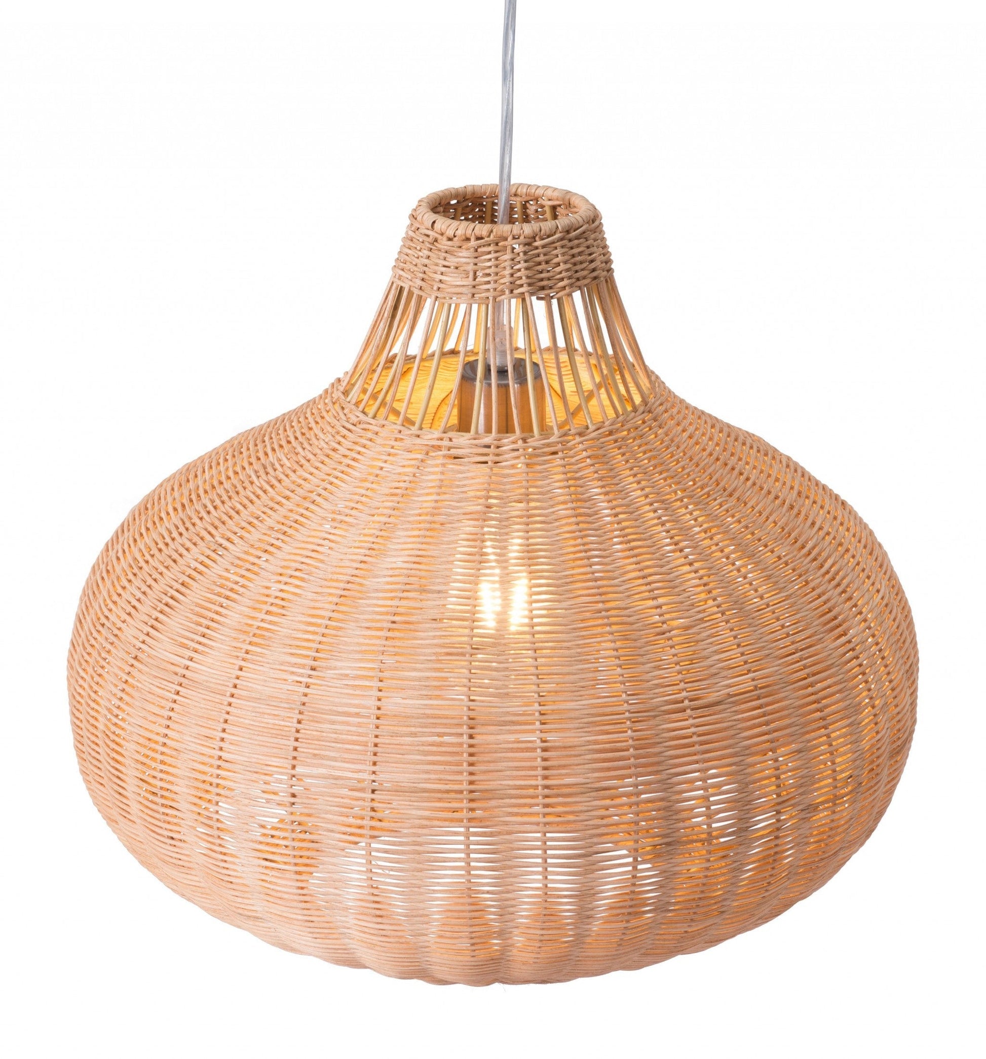 HomeRoots Native Ceiling Lamp With Natural Finish