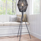 HomeRoots Nest Floor Lamp in Black Finish