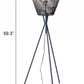 HomeRoots Nest Floor Lamp in Black Finish