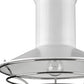 HomeRoots Newport 1-Light Pendant With Polished Nickel Louver and White Finish