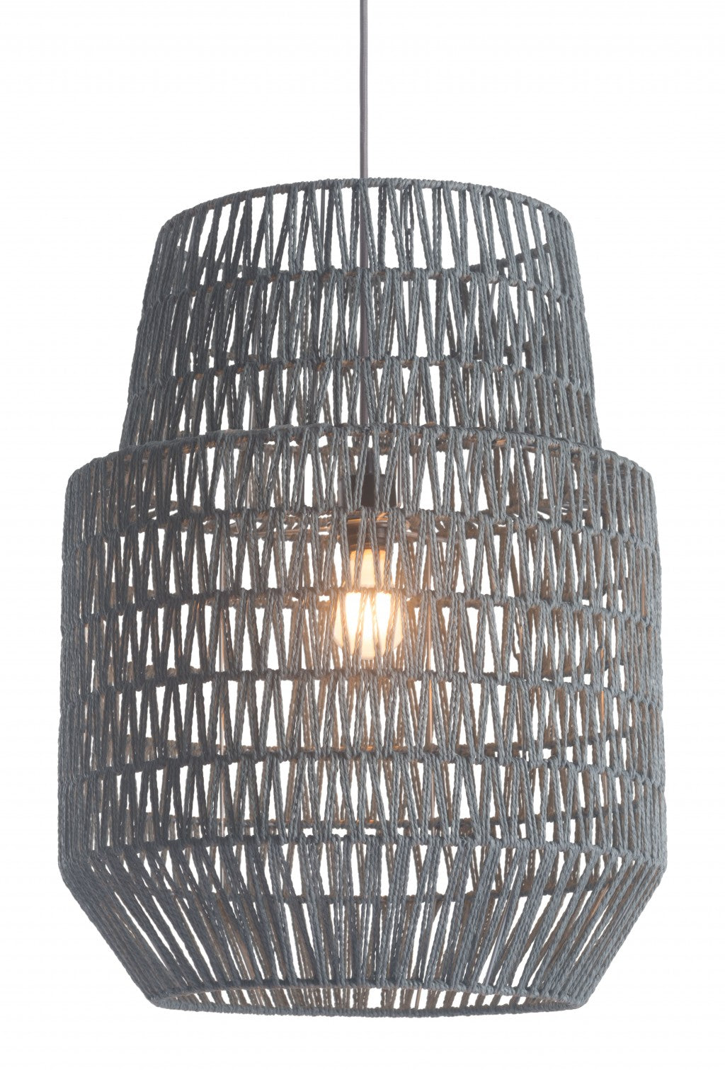 HomeRoots Night Sky Zig Zag Ceiling Lamp in Gray Finish