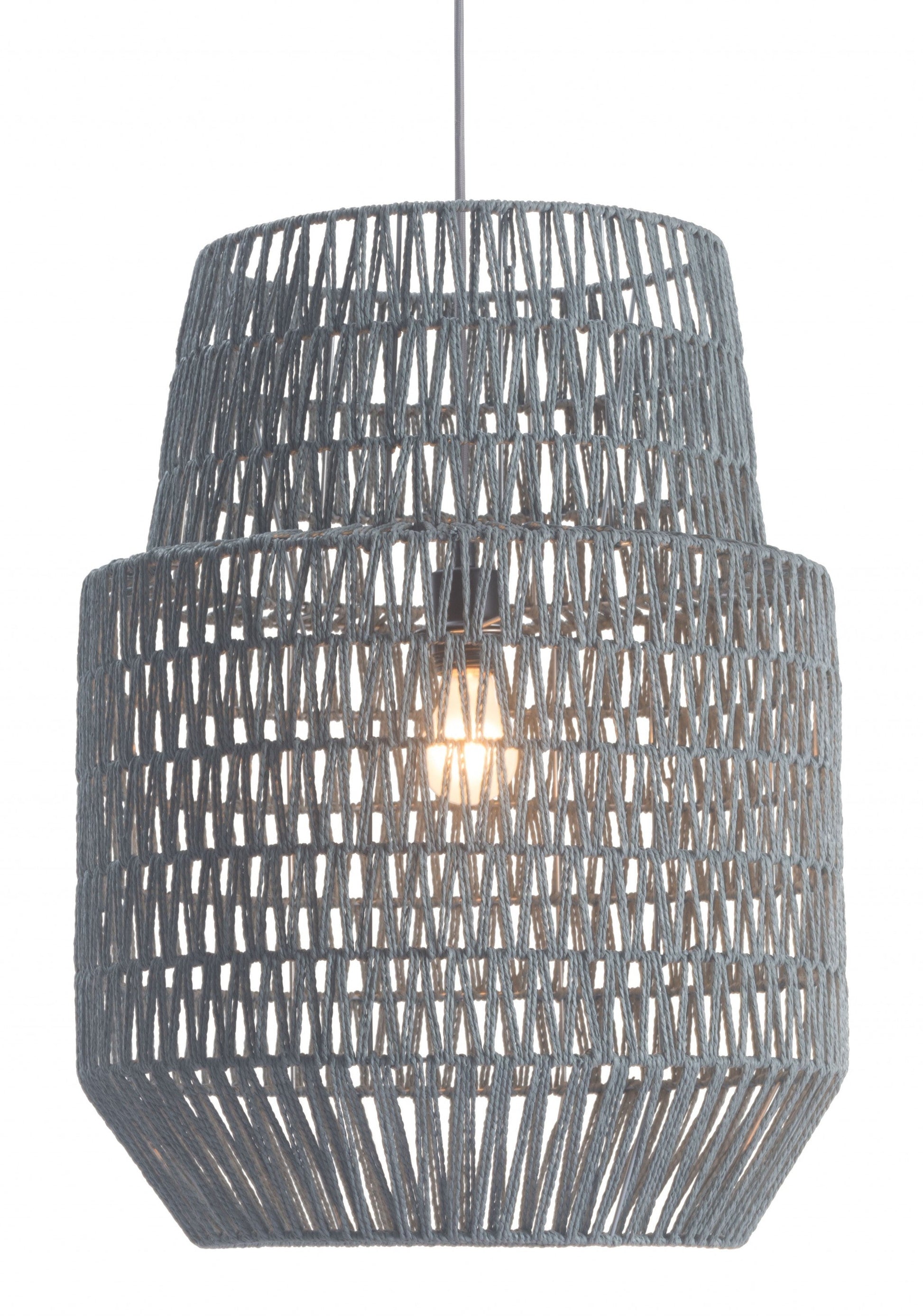 HomeRoots Night Sky Zig Zag Ceiling Lamp in Gray Finish