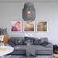 HomeRoots Night Sky Zig Zag Ceiling Lamp in Gray Finish