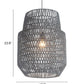 HomeRoots Night Sky Zig Zag Ceiling Lamp in Gray Finish