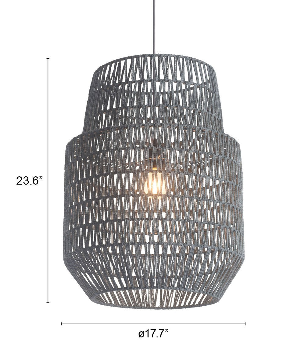 HomeRoots Night Sky Zig Zag Ceiling Lamp in Gray Finish