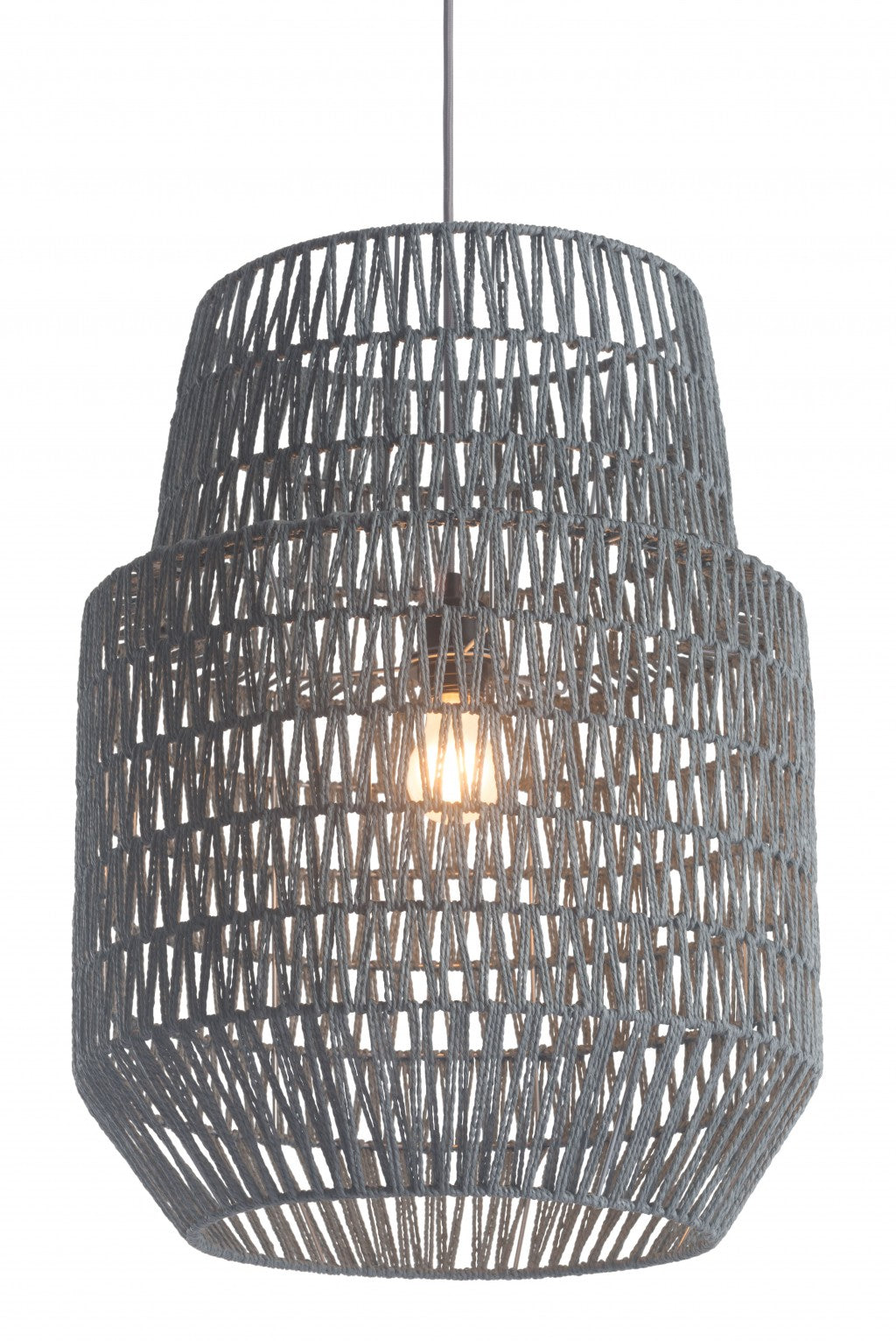 HomeRoots Night Sky Zig Zag Ceiling Lamp in Gray Finish