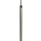 HomeRoots Nimbus 1-Light Floor Lamp With Sheer Snow Double Shantung Shade in Metallic Silver And Polished Chrome Finish