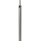 HomeRoots Nimbus 1-Light Floor Lamp With Sheer Snow Double Shantung Shade in Metallic Silver And Polished Chrome Finish