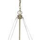 HomeRoots Nora 4-Light Drum Pendant With Abstract Open-Air Cage Shade in Washed Gold Finish