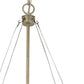 HomeRoots Nora 4-Light Drum Pendant With Abstract Open-Air Cage Shade in Washed Gold Finish