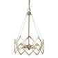 HomeRoots Nora 4-Light Drum Pendant With Abstract Open-Air Cage Shade in Washed Gold Finish