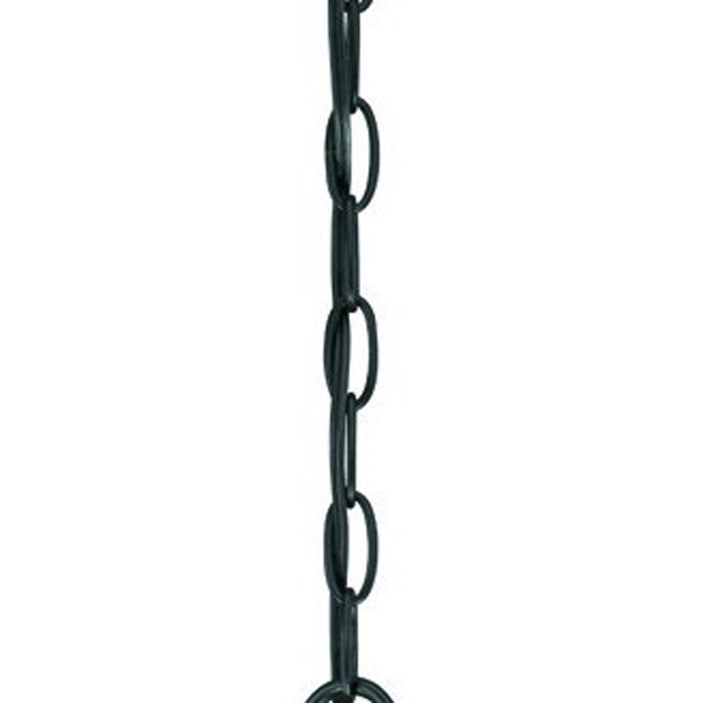 HomeRoots Oil Lamp Hanging Light in Matte Black Finish