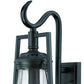 HomeRoots Oil Lamp Wall Light With Matte Black Finish