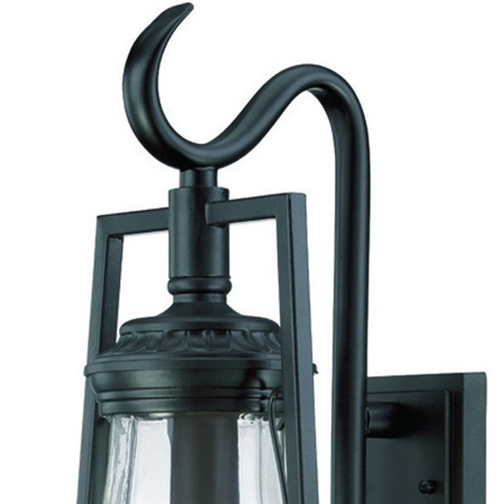 HomeRoots Oil Lamp Wall Light With Matte Black Finish