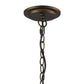 HomeRoots Olivia 1-Light Crystal Globe Pendant With Oil Rubbed Bronze Finish