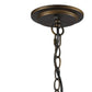 HomeRoots Olivia 1-Light Crystal Globe Pendant With Oil Rubbed Bronze Finish