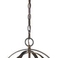HomeRoots Olivia 1-Light Crystal Globe Pendant in Oil Rubbed Bronze Finish