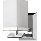 HomeRoots One Light Silver Wall Sconce With Frosted Glass Finish