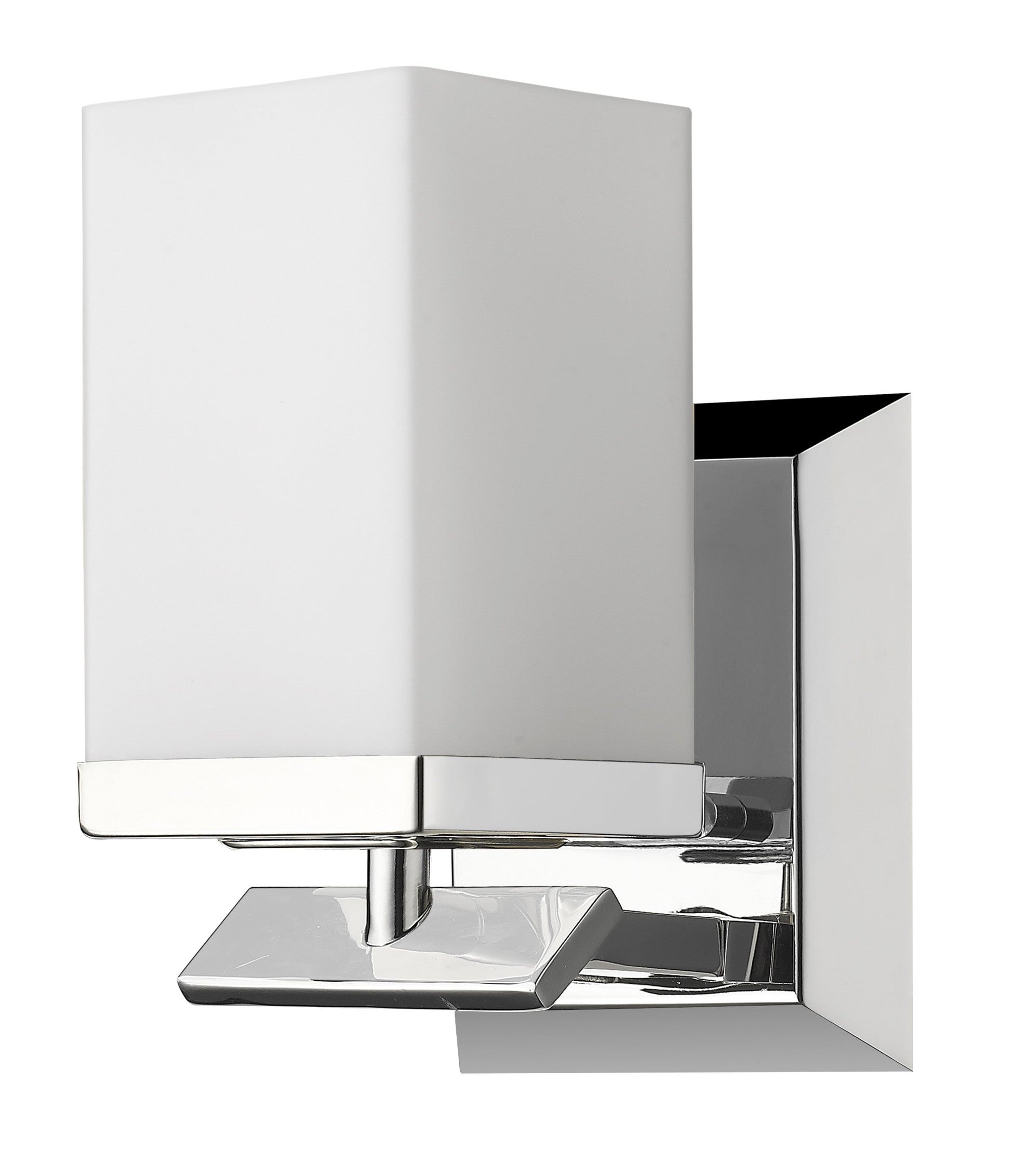 HomeRoots One Light Silver Wall Sconce With Frosted Glass Finish
