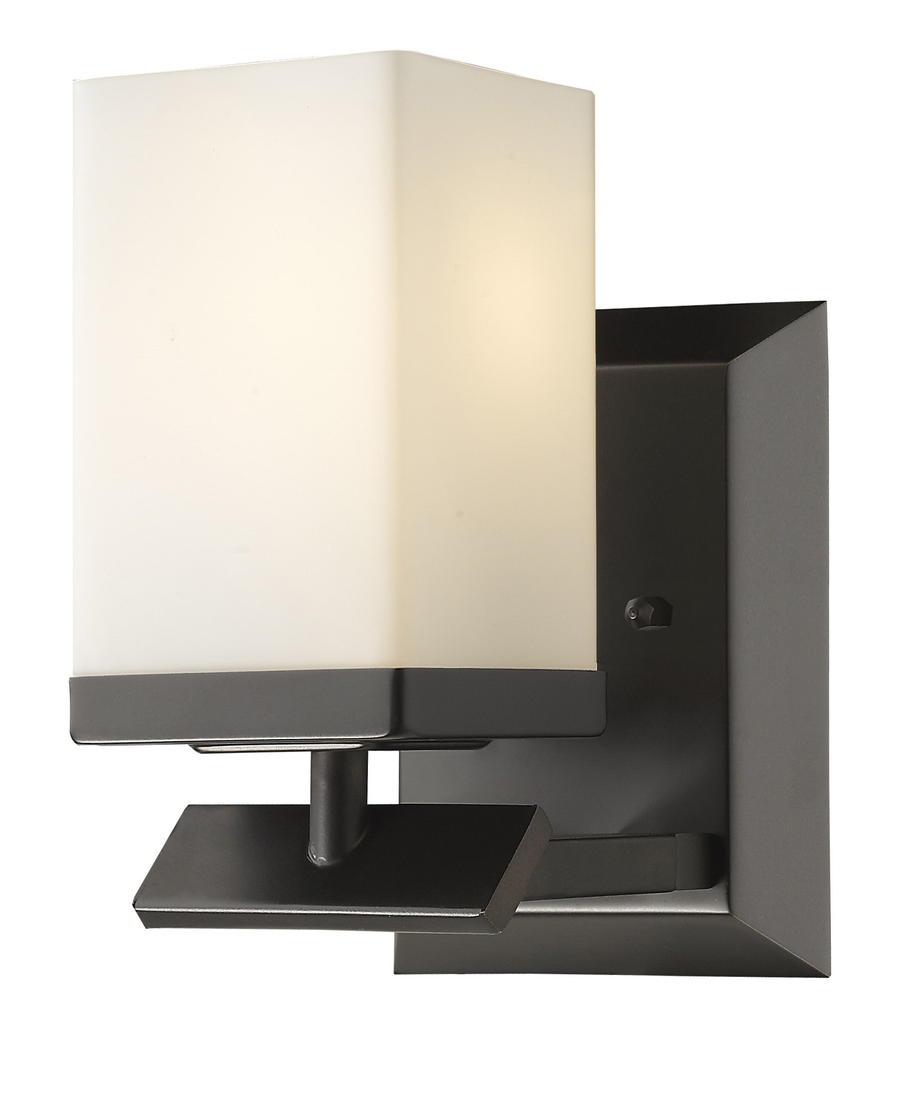 HomeRoots One Light Wall Sconce With Frosted Glass and Bronze Finish