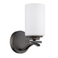 HomeRoots One Light Wall Sconce With Glass and Bronze Finish