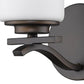 HomeRoots One Light Wall Sconce With Glass and Bronze Finish