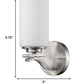 HomeRoots One Light Wall Sconce With Glass and Silver Finish