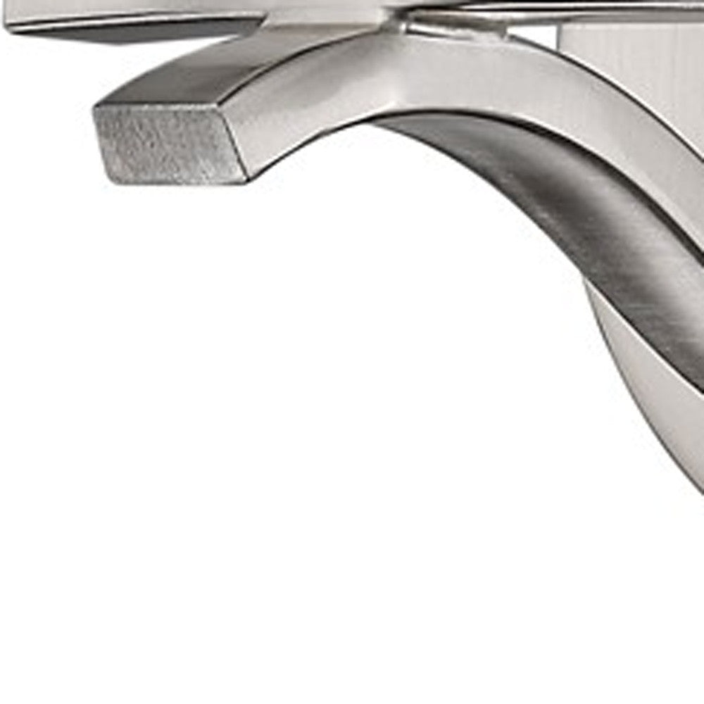 HomeRoots One Light Wall Sconce With Glass and Silver Finish
