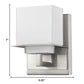 HomeRoots One Light Wall Sconce With Silver White Glass Finish