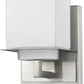HomeRoots One Light Wall Sconce With Silver White Glass Finish