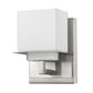 HomeRoots One Light Wall Sconce With Silver White Glass Finish