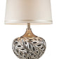 HomeRoots Open Ovals Design Table Lamp in Silver Finish