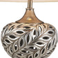 HomeRoots Open Ovals Design Table Lamp in Silver Finish