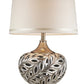 HomeRoots Open Ovals Design Table Lamp in Silver Finish