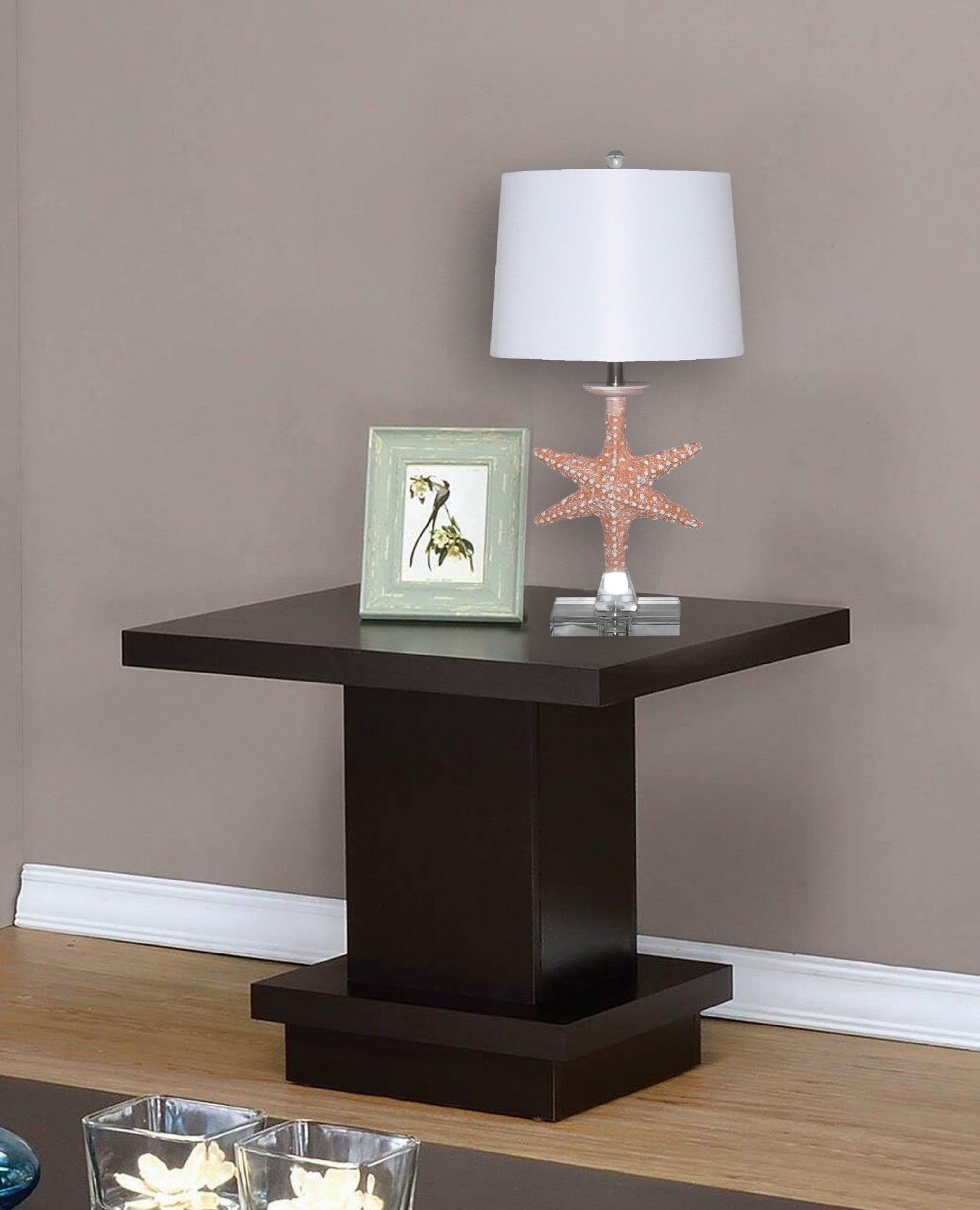 HomeRoots Orange Coastal Starfish Table Lamps in Set of 2