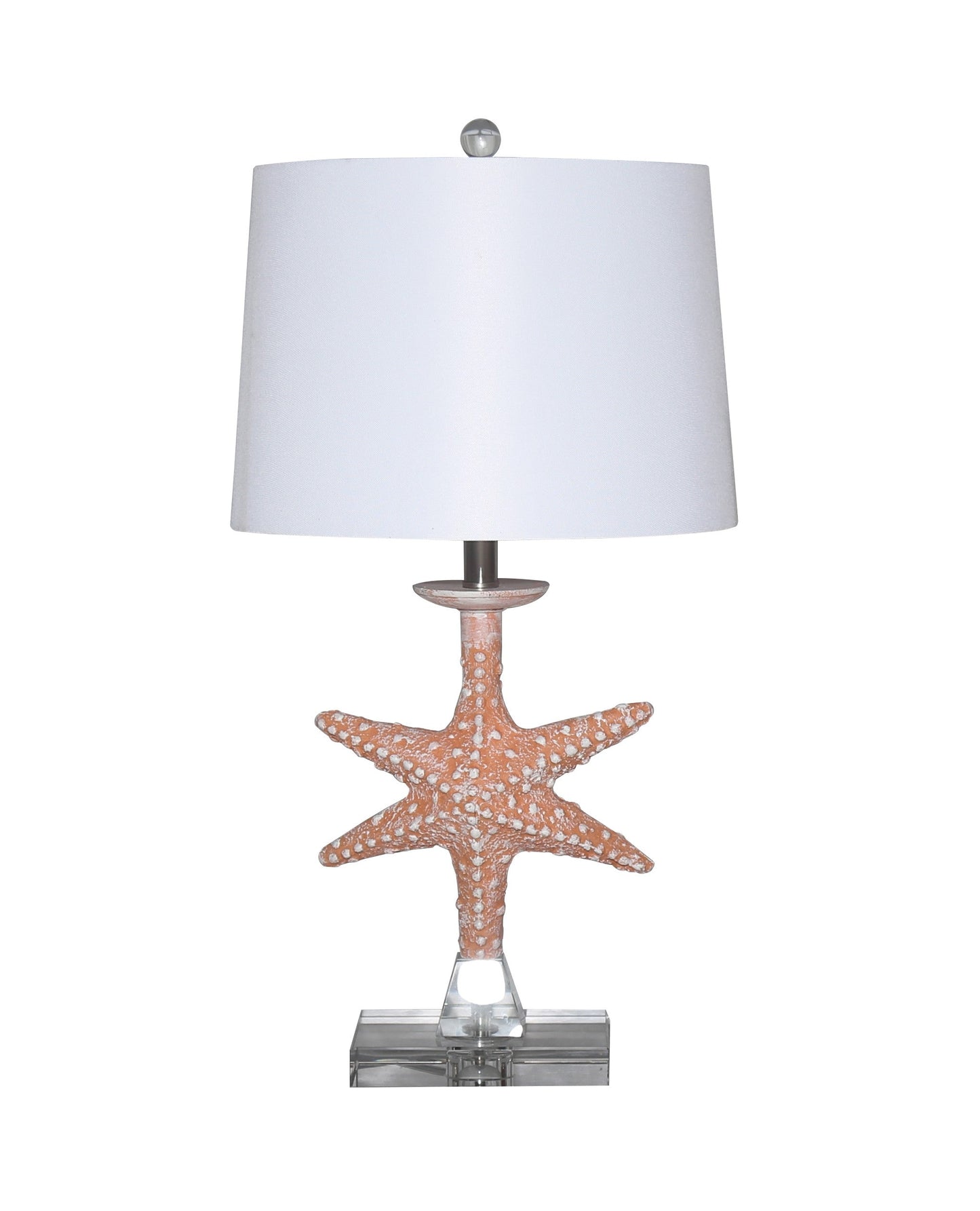 HomeRoots Orange Coastal Starfish Table Lamps in Set of 2