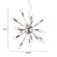 HomeRoots Orbit Ceiling Lamp in Chrome Finish