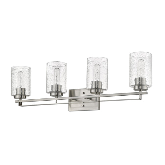 HomeRoots Orella 4-Light Vanity Lighting in Satin Nickel Finish