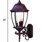 HomeRoots Ornamental Lantern Wall Light in Dark Brown Finish