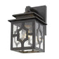 HomeRoots Outdoor Lantern Wall Light in Antique Bronze Finish