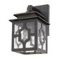HomeRoots Outdoor Lantern Wall Light in Antique Bronze Finish