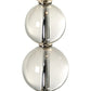 HomeRoots Palla 2-Light Crystal And Polished Chrome Table Lamp With White Linen Shade