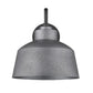 HomeRoots Pebbled Bowl Shape Outdoor Wall Light in Gray Finish