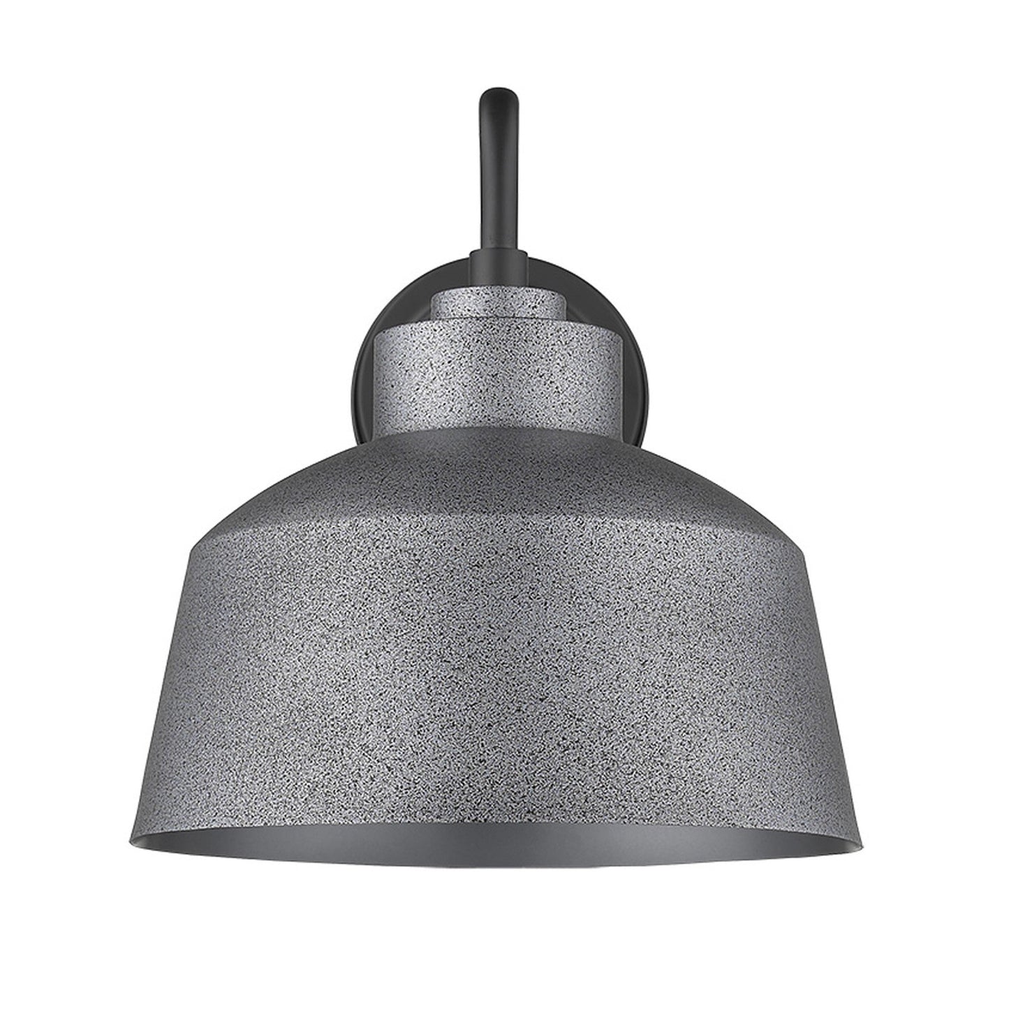 HomeRoots Pebbled Bowl Shape Outdoor Wall Light in Gray Finish